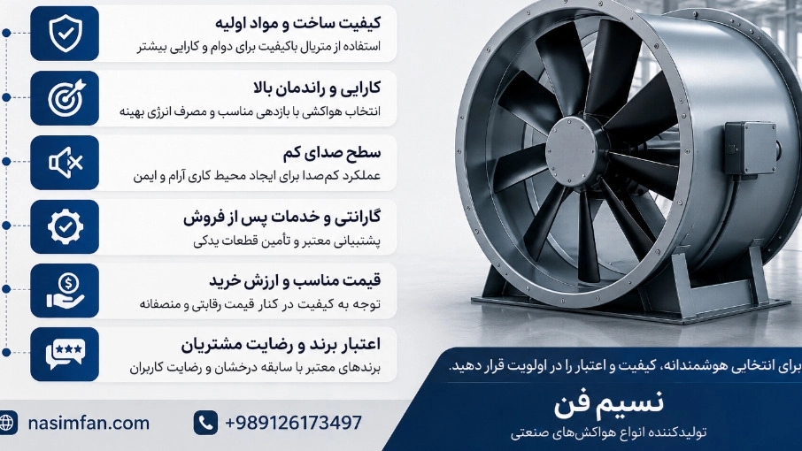 نکات کلیدی در انتخاب برندهای معتبر هواکش صنعتی